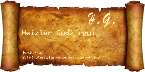 Heizler Györgyi névjegykártya