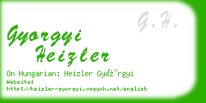 gyorgyi heizler business card